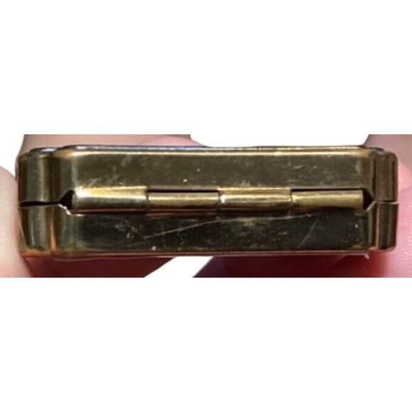 Vintage Stratton England Gold Enamel Compact With Duck Inlay - Picture 4 of 7